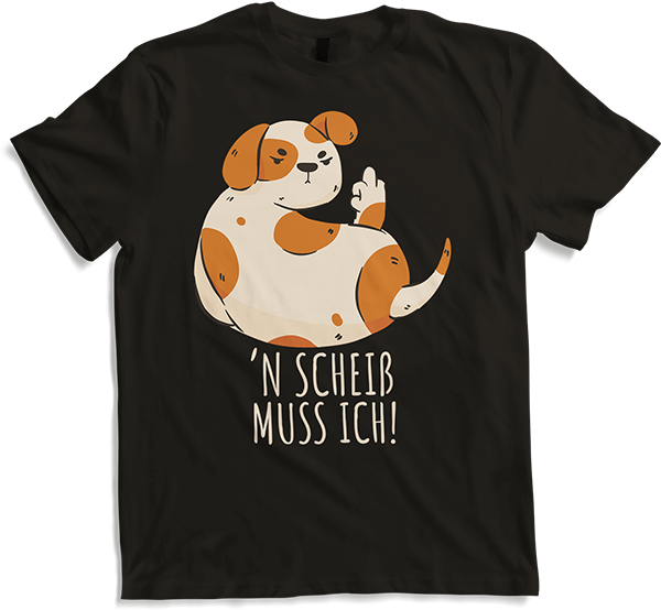 'n Scheiß muss ich Böse Hunde Freche Sprüche Stinkefinger