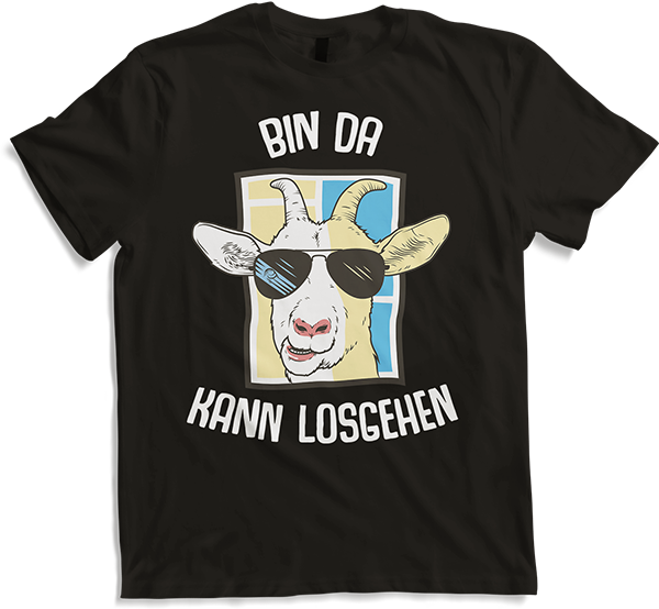 Produktbild von T-Shirt Bin da kann losgehen Ziege Lustiger Cooler Party Spruch