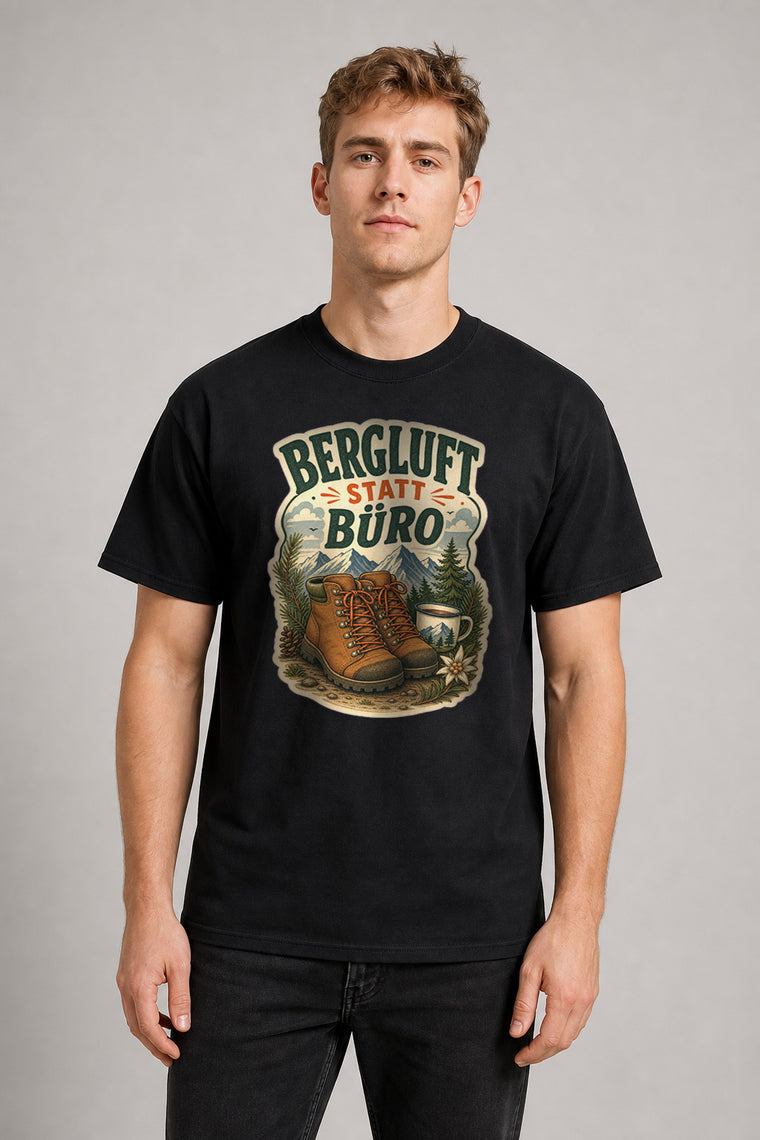 AI Model ai_male Bergluft Statt Büro Wandern T-Shirt