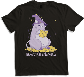 Produktbild von T-Shirt Bewitch Enemies Lustige magische Haustiere, Ratten, Hexe, Spruch
