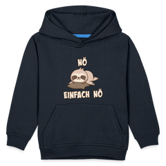 NÖ Faultier | Lustiger Cooler Spruch | Für Mädchen & Jungs | Kinder Premium Hoodie - Navy
