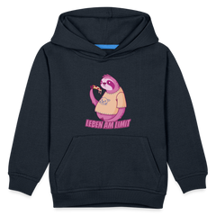 Faultier: Leben am Limit Kinder Premium Hoodie - Navy