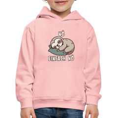 Faultier Nö einfach nö Kinder Premium Hoodie - Kristallrosa