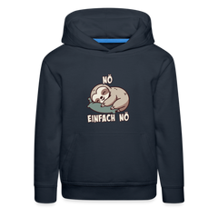 Faultier Nö einfach nö Kinder Premium Hoodie - Navy
