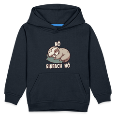 Faultier Nö einfach nö Kinder Premium Hoodie - Navy