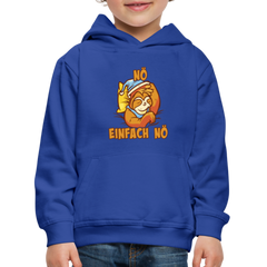 Faultier Nö einfach nö Kinder Premium Hoodie - Royalblau