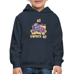 Faultier Pizza Nö einfach nö Kinder Premium Hoodie - Navy