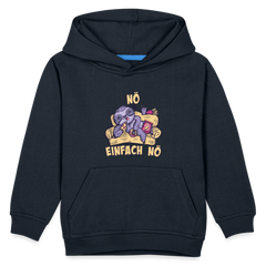 Faultier Pizza Nö einfach nö Kinder Premium Hoodie - Navy