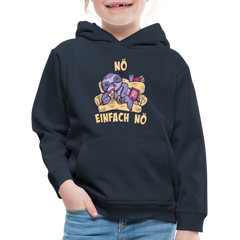 Faultier Pizza Nö einfach nö Kinder Premium Hoodie - Navy