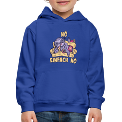 Faultier Pizza Nö einfach nö Kinder Premium Hoodie - Royalblau