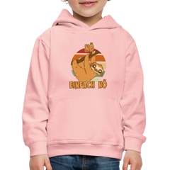Faultier Nö Einfach Nö Kinder Premium Hoodie - Kristallrosa