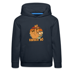Faultier Nö Einfach Nö Kinder Premium Hoodie - Navy