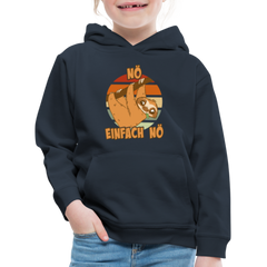 Faultier Nö Einfach Nö Kinder Premium Hoodie - Navy