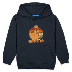 Faultier Nö Einfach Nö Kinder Premium Hoodie - Navy
