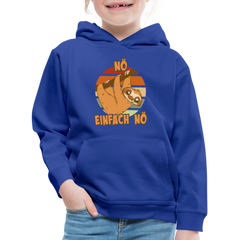 Faultier Nö Einfach Nö Kinder Premium Hoodie - Royalblau