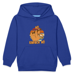 Faultier Nö Einfach Nö Kinder Premium Hoodie - Royalblau