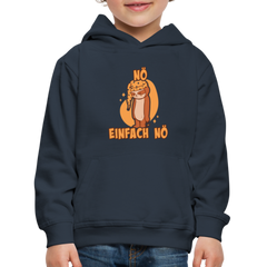Faultier Schlafmütze Nö Einfach Nö Kinder Premium Hoodie - Navy