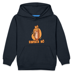 Faultier Schlafmütze Nö Einfach Nö Kinder Premium Hoodie - Navy