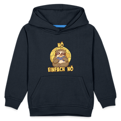 Faultier Zocker Nö Einfach Nö Kinder Premium Hoodie - Navy