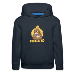 Faultier Zocker Nö Einfach Nö Kinder Premium Hoodie - Navy