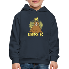 Faultier Kopfhörer Nö Einfach Nö Kinder Premium Hoodie - Navy
