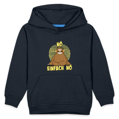 Faultier Kopfhörer Nö Einfach Nö Kinder Premium Hoodie - Navy
