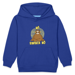 Faultier Kopfhörer Nö Einfach Nö Kinder Premium Hoodie - Royalblau
