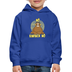 Faultier Kopfhörer Nö Einfach Nö Kinder Premium Hoodie - Royalblau