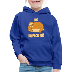 Faultier Schlafen Nö Einfach Nö Kinder Premium Hoodie - Royalblau