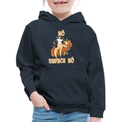 Faultier Panda Nö Einfach Nö Kinder Premium Hoodie - Navy