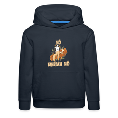 Faultier Panda Nö Einfach Nö Kinder Premium Hoodie - Navy