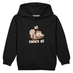 Faultier Schlafmütze Nö Einfach Nö Kinder Premium Hoodie - Schwarz