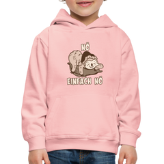 Faultier Schlafmütze Nö Einfach Nö Kinder Premium Hoodie - Kristallrosa