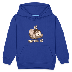 Faultier Schlafmütze Nö Einfach Nö Kinder Premium Hoodie - Royalblau