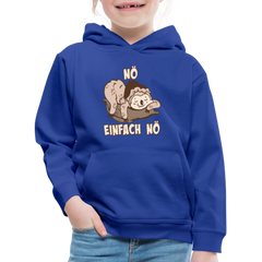 Faultier Schlafmütze Nö Einfach Nö Kinder Premium Hoodie - Royalblau