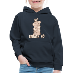 Faultier Faultierstapel Nö Einfach Nö Kinder Premium Hoodie - Navy