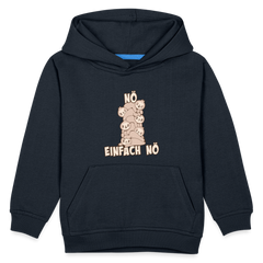 Faultier Faultierstapel Nö Einfach Nö Kinder Premium Hoodie - Navy