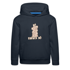 Faultier Faultierstapel Nö Einfach Nö Kinder Premium Hoodie - Navy