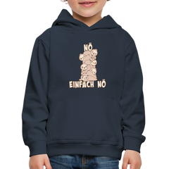 Faultier Faultierstapel Nö Einfach Nö Kinder Premium Hoodie - Navy