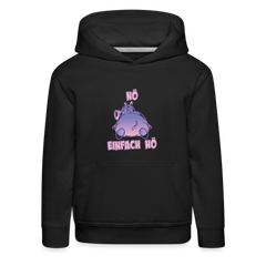 Flusspferd Nö Einfach Nö Kinder Premium Hoodie - Schwarz