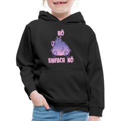 Flusspferd Nö Einfach Nö Kinder Premium Hoodie - Schwarz