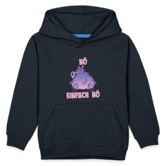 Flusspferd Nö Einfach Nö Kinder Premium Hoodie - Navy