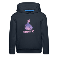 Flusspferd Nö Einfach Nö Kinder Premium Hoodie - Navy