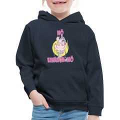 Furzendes Einhorn Nö Einfach Nö Kinder Premium Hoodie - Navy