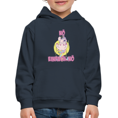Furzendes Einhorn Nö Einfach Nö Kinder Premium Hoodie - Navy