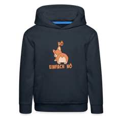 Corgi Popo: Nö Einfach Nö Kinder Premium Hoodie - Navy