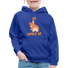 Corgi Popo: Nö Einfach Nö Kinder Premium Hoodie - Royalblau