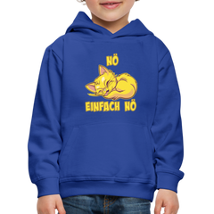 Schlafende Katze Nö Einfach Nö Kinder Premium Hoodie - Royalblau