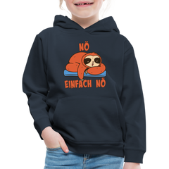 Faultier Nö Einfach Nö Kinder Premium Hoodie - Navy