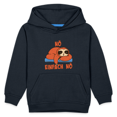 Faultier Nö Einfach Nö Kinder Premium Hoodie - Navy